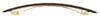 France Luxe Scalloped Long and Skinny Barrette Nacro Black