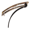 France Luxe Cutout Rectangle Plastic Tige Boule Barrette Onyx