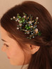 Kercisbeauty Emerald Green Hair Clip for Brides Bridesmaid Wedding Hair Jewelry with Crystal Elegant Hair Piece for Wome