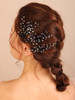 Kercisbeauty Wedding Bridal Black Crystal Hair Pins for Women and Girls Theme Party Hair Piece Set Handmade Dark Purple