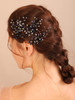 Kercisbeauty Wedding Bridal Black Crystal Hair Pins for Women and Girls Theme Party Hair Piece Set Handmade Dark Purple