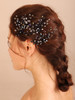 Kercisbeauty Wedding Bridal Black Crystal Hair Pins for Women and Girls Theme Party Hair Piece Set Handmade Dark Purple