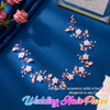 Aukmla Bride Wedding Hair Vines Flower Headbands Crystal Headpiece Bridal Jewelry for Women and Girls Rose Gold