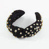 Fashion Women Knotted Jeweled Headband Crystal Embellished Mixed Top Hairband ladies Twist Nylon Hair Accessories for Gi