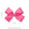 HAIRBOWS Girls 2 Pack of Grosgrain Hair Bows with Knot Wrap Center on Hair Clips All Ages and Hair Types 5 Inch Bows Ora