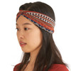 CHARM Boho Twist Turban Headband Stretchy Cotton Hair Wrap Hairband for Women Red
