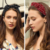 Jaciya 6 Pieces Knotted Bow Headbands for Women Fashion Wide Headband with Bow Bunny Ears Headband Vintage Hair Bands Gi