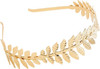 SALOCY Headbands Leaf Branch Bridal Hair Crown Head Gold