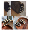 YOEMAYUNER Checkered Hair Claw Clips2PCs Vintage Checkered Hair Clip Strong Claw Clips Hair Barrettes for Thick Thin Hai