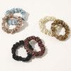 Scrunchies Silk Satin Hair Ties Elestics Ponytail Holder Hair Bands Small Scrunchy For Thick Curl Hair No Crease Hair Ti