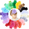 jollybows 18pcs Baby Girls Headband Chiffon Flower Soft Stretchy Hair Band Hair Accessories for Baby Girls Newborns Infa
