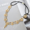 Gonioa Head Chain Jewelry Headband Crystal Bohemian Hair Accessories with Peal Women Head Chains Forehead Chain Rhinesto