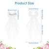 Bridal Pearl Hair Bow Veil Bridesmaid Large Hair Bow Wedding Veil with Barrette Bachelorette Party Decorations Bridal Br