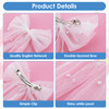 Bridal Pearl Hair Bow Veil Bridesmaid Large Hair Bow Wedding Veil with Barrette Bachelorette Party Decorations Bridal Br
