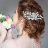 inSowni 17 Pieces Silver Metal Crystal Rhinestone Pearl Bridal Wedding Hair Side Combs SlidesUshaped Flower Hair PinsPea