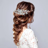 inSowni 17 Pieces Silver Metal Crystal Rhinestone Pearl Bridal Wedding Hair Side Combs SlidesUshaped Flower Hair PinsPea