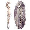 Romantic Crescent Moon Star Crystal Dangle Hairpin Rhinestone Beads Hair Clips Bridal Jewelry Tassel Drop Hair Pins Bobb