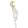 Romantic Crescent Moon Star Crystal Dangle Hairpin Rhinestone Beads Hair Clips Bridal Jewelry Tassel Drop Hair Pins Bobb