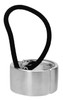 L Erickson Brushed Metal Cuff Ponytail Holder Brushed Silver