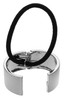 L Erickson Brushed Metal Cuff Ponytail Holder Brushed Silver