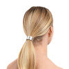 L Erickson Brushed Metal Cuff Ponytail Holder Brushed Silver