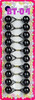 Tara Girls Twinbead Bubble Ball Ponytail Elastics 10 Pieces Selection BLACK