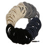 Kenz Laurenz 100 Hair Elastics Hair Ties No Crease Ouchless Ponytail Holders No Metal 4mm 100 Hair ElasticsBlack Ombre