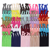 Kenz Laurenz 100 Hair Ties No Crease Ribbon Elastics Ouchless Ponytail Holders Hair Bands 100 Hair TiesSolids
