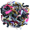 Kenz Laurenz 100 Hair Ties No Crease Ribbon Elastics Ouchless Ponytail Holders Hair Bands 100 Hair TiesMixed Prints Soli