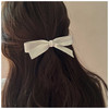 Yheakne Vintage Bow Hair Clip Champagne Bowknot Hair Barrette Winter Hair Holder Clip French Bow Barrette Headwear Bowkn