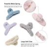 5PCS Large Claw Hair Clips for Thick Hair Big Fuzzy Hair Clips for Women Nonslip Strong Hold Hair Claw Clip Plush BlueGr