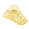 5 inch Large Jaw Clip Hair Claw with Leaf Design for Women Speckled Tan