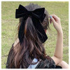 Andelaisi Vintage Black Velvet Bow Hair Clips Long Tail Satin Hairclips Barrettes Velvet Ribbon Hair Clip Barrette Frenc