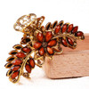 Suoirblss Large Metal Rhinestone Alloy Hair Claw Jaw Clip Retro Flowers Hair Clip Fancy Hair Barrette Clamp for Women an