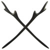 Fashion Lifestyle 2 Count Handmade Ebony Wood Carved Hair Decor Sticks Shawl Pins Picks Pics Forks for Women Girls Hair