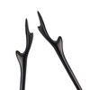 Fashion Lifestyle 2 Count Handmade Ebony Wood Carved Hair Decor Sticks Shawl Pins Picks Pics Forks for Women Girls Hair