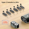 NFHK 6pcsSet USBC Female to 2Pin DC 5V Power Charge Adater for Electric Hair Clipper Beard Trimmers Shavers Beauty Instr