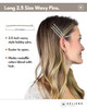 Heliums Large Bobby Pins Dark Blonde 25 Inch Extra Long Wavy Hair Pins 24 Pack