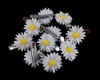 Yueton 10pcs Little Daisy Flower Barrettes Bobby Pin Alligator Clip Hair Clips Bride Headwear Edge Clip Clamps White