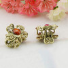 12PCS Mini Jaw Clips Vintage Chic Metal Alloy Rhinestone Fancy Hair Claw Pins for Women Lady Girls Style B