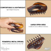 Parcelona French Swift Tortoise Shell Celluloid Covered Spring Medium Jaw Hair Claw Clip Clamp