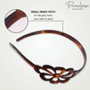 Parcelona French Wide Flower Tortoise Shell Brown Celluloid Acetate Hair Headband