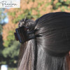 Parcelona French Square Tortoise Shell Cellulose Acetate Covered Spring Pony Hair Updo Jaw Hair Claw Clip Clamp Clutcher