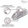 Parcelona French Small Rain Drop 2 34 Inches Celluloid Claw Jaw Hair Clip Silver