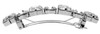 L Erickson Large Sienna Crystal Barrette CrystalSilver