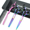 55 Inches Hair Cutting Scissors Set with Razor Combs Lether Scissors CaseHair Cutting Shears Hair Thinning Shears for Pe