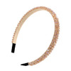 Ruihfas Fashion Sparkle 4 Rows Crystal Rhinestone Headbands Beaded Hair Hoop Band Champagne