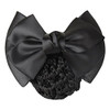 1 Piece Bowknot Hair Clip with Hairnet Snood Net Bun Cover Bow Hair Barrette Hair ClipBlack