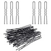 DNHCLL 100PCS Black Metal UShape Bobby Pins Curved Bun Hair ClipSpecial Hair Pin Of The Studio for Girls Women and Haird
