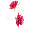 SUNTRADE 4 Pieces Women Rose Hairpin Bridal Rose Brooch Hair Clip Wedding Floral Clips for Woman Girl Party Wedding Red
